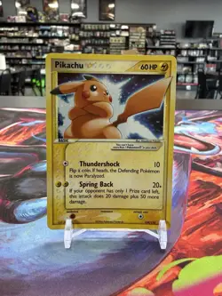 Pikachu Gold Star Holo Rare 104/110 EX Holon Phantoms Pokemon Card - Image 1