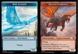 MTG - Dragon Elemental Bird Illusion Double-Sided Token - Thunder Junction - Image 1