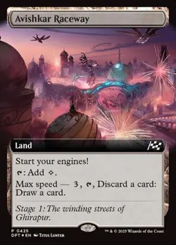 Avishkar Raceway - Foil Extended Art Bundle Promo DFT NM MTG - Image 1