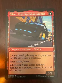 MTG Magic Slicer, Hired Muscle - Slicer, High-Speed Antagonist FOIL NM - Image 1