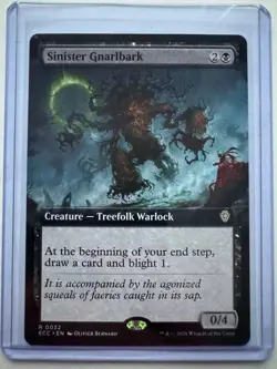 Sinister Gnarlbark Extended Art Non-Foil Lorwyn Eclipsed #0032 NM ENG MTG - Image 1