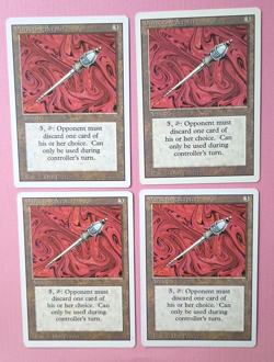 Magic the Gathering MTG Revised DISRUPTING SCEPTOR X4 LP/EX 1994 Nice! - Image 2