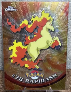 Rapidash Topps Chrome Pokemon TV Animation Edition #78 2000 - Image 1