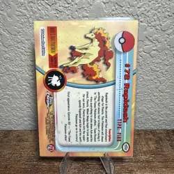 Rapidash Topps Chrome Pokemon TV Animation Edition #78 2000 - Image 2
