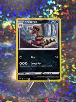 Pokemon Krokorok 108/185 Swsh04 Vivid Voltage CRIMP ERROR CARD - Image 1