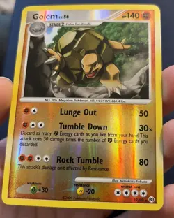 Pokemon Golem 19/99 Arceus Reverse Holo NM Condition - Image 3