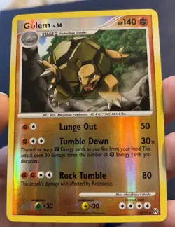 Pokemon Golem 19/99 Arceus Reverse Holo NM Condition - Image 5