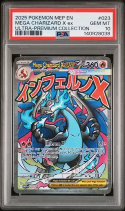 Mega Charizard X ex #023 PSA 10 GEM MINT 2025 Pokemon Ultra-Premium - Image 2
