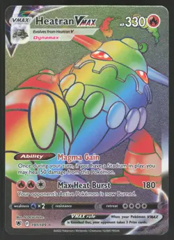 Heatran VMAX 191/189 Secret Rare Pokemon TCG Astral Radiance NM - Image 1
