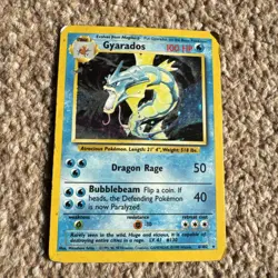 Gyarados 6/102 Holo Rare Base Set Pokemon Card WOTC - Image 1