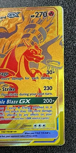 Reshiram & Charizard GX SM247 Tag Team 2021 Pokemon TCG Miscut Misaligned Error - Image 3