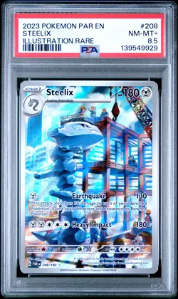 Steelix 208/182 Illustration Rare Par En-paradox Rift Pokemon PSA 8.5 *929 - Image 1