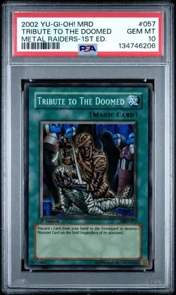 Tribute To The Doomed MRD-057 1st Edition Super Rare Yugioh PSA 10 *206 - Image 1