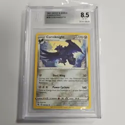 Corviknight 190/264 Fusion Strike Rare Regular Pokemon Card 2021 Beckett 8.5 - Image 1