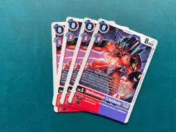 WarGrowlmon (X Antibody) EX8-015 Playset Chain of Liberation Digimon Card x4 - Image 1