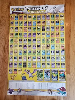 Pokemon PLATINUM ARCEUS Poster/Card List **no cards** - Image 5