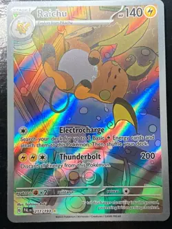 Raichu Scarlet Violet Paldea Evolved Card 211/193 alt Art Illustration Rare IR - Image 1
