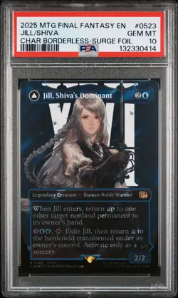2025 MTG FINAL FANTASY #0523 JILL, SHIVA'S DOMINANT/SHIVA, WARDEN OF ICE PSA 10 - Image 1