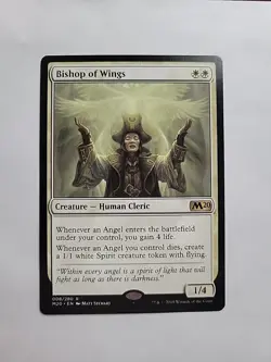MTG - Bishop of Wings- Core Set 2020- Regular Rare - Image 1