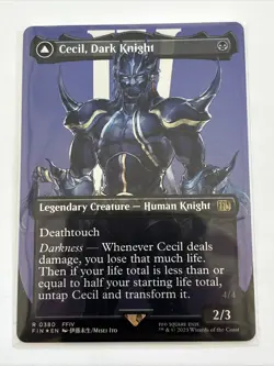 MTG Cecil Dark Knight / Redeemed Paladin 0380 FOIL Borderless NM+ Final Fantasy - Image 1
