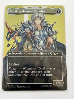 MTG Cecil Dark Knight / Redeemed Paladin 0380 FOIL Borderless NM+ Final Fantasy - Image 2