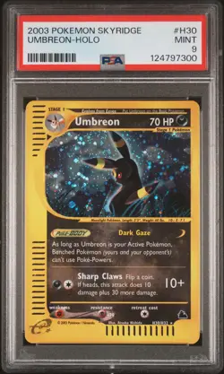 2003 POKEMON SKYRIDGE #H30 UMBREON-HOLO PSA 9 - Image 1