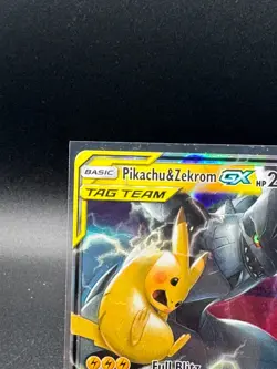 Pokemon TCG Pikachu & Zekrom GX 33/181 Sm-Team Up Holo NM - Image 2