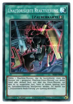 1x GERMAN Unauthorized Reactivation SR10-EN041 1st Ed Super Rare NM YUGIOH - Image 1