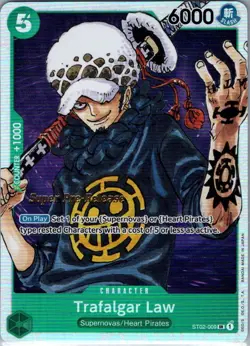 Trafalgar Law ST02-009 English Super Pre-Release - One Piece Card - NM - Image 1