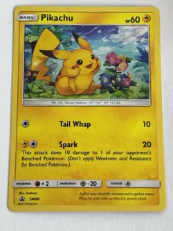 Pokemon Pikachu TCG SM86 Cosmos Holo Black Star Promo Card 2017 LP - Image 1