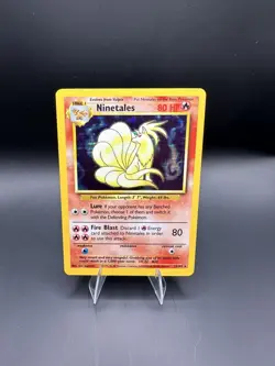 Pokemon TCG Ninetales Base Set Holo Unlimited Rare Card 12/102 1999 WOTC - Image 1