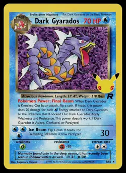 Pokemon Card - Dark Gyarados Celebrations Classic Collection 8/82 Holo - Image 1