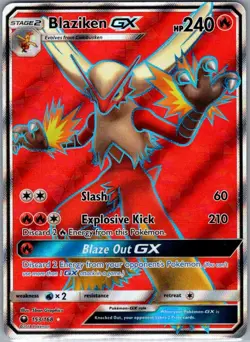 Blaziken GX (Full Art) 153/168 SM - Celestial Storm - Pokemon Card - NM - Image 1