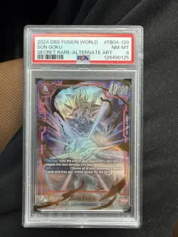 Dragon Ball Super Card Game TCG son Goku FB04-129 PSA8 - Image 1