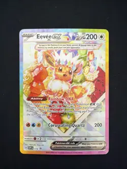 Pokemon TCG Prismatic Evolutions Eevee EX 174 Black Star Promo Card NM Condition - Image 1