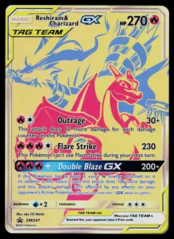 Pokemon Card - Reshiram & Charizard GX Sun & Moon Promo SM247 Holo - Image 1