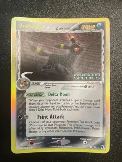 Pokemon Card-Umbreon-17/113-EX Delta Species-Holo ENG-Stamped-Very Good - Image 1