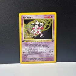 Mr. Mime 1st Edition 6/64 Holo Rare Jungle JU Pokemon Card - Image 1