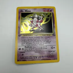 Mr. Mime 1st Edition 6/64 Holo Rare Jungle JU Pokemon Card - Image 3