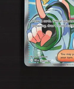 Emcee's Hype 220/182 Destined Rivals Full Art Ultra Rare Holo Pokemon Card LP - Image 5