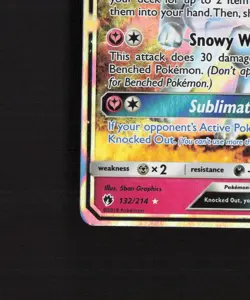 Alolan Ninetales GX 132/214 Lost Thunder Ultra Rare Holo Pokemon Card NM - Image 5