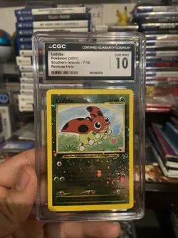 Southern Islands Ledyba Reverse Holo Card 7/18 CGC 10 Pokemon 2001 - Image 1