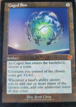 Caged Sun - The Brothers' War: Retro Frame Artifacts Foil MYTHIC MtG TCG Card #9 - Image 1