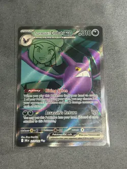 Pokemon TCG Team Rockets Crobat EX 217/182 Full Art Rare Card NM Condition - Image 1