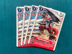 WarGrowlmon BT17-013 Playset Secret Crisis Digimon Card Game x4 - Image 1