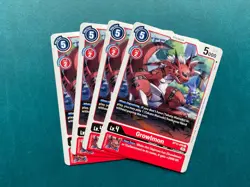 Growlmon BT12-010 Playset Across Time Digimon Card Game x4 - Image 1