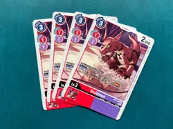 Guilmon EX4-005 Playset Alternative Being Booster Digimon Card Game x4 - Image 1