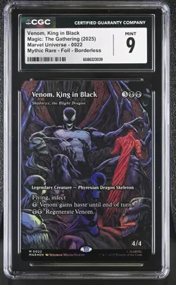 SKITHIRYX THE BLIGHT DRAGON Marvel Spider Man Venom Foil CGC 9 MTG - Image 1