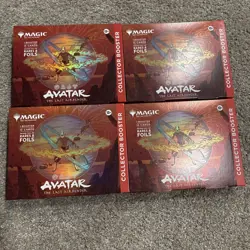 Magic Avatar The Last Airbender Factory Sealed Collector Booster 4x Lot MTG - Image 1