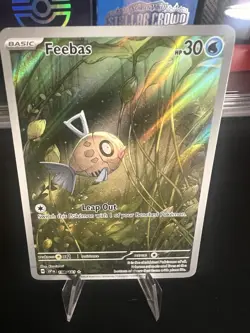 Pokemon Feebas 198/191 Sv08: Surging Sparks Illustration Rare Holo Basic HP30 - Image 1